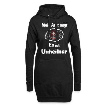 Shisha Tshirt Herren Damen Wasserpfeife Pfeife - Hoodie-Kleid - Schwarz - Vorne