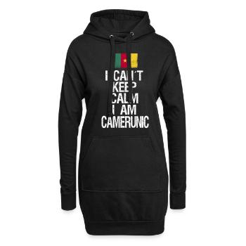 Je n’arrive pas à garder mon calme Je suis camerounais - Sweat-shirt à capuche long Femme - noir - Devant