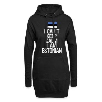 Je ne peux pas rester calme Je suis estonien - Sweat-shirt à capuche long Femme - noir - Devant