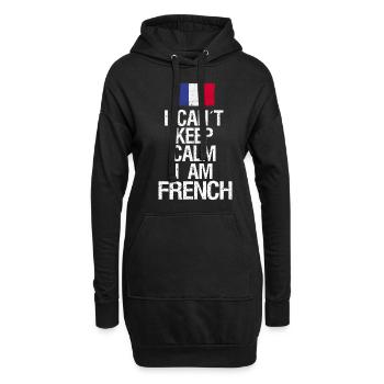 I can not Keep Calm I am Franzose - Hoodie-Kleid - Schwarz - Vorne