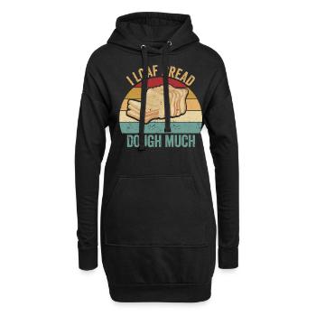 Funny bread baker - Hoodie Dress - black - Front