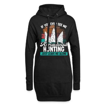 Arrowhead Hunting Leave me alone Artifact - Hoodie-Kleid - Schwarz - Vorne