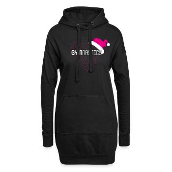 Gymnastique Gymnastique Gymnaste Chapeau de Noël Saint-Nicolas - Sweat-shirt à capuche long Femme - noir - Devant
