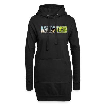 Singe - Sweat-shirt à capuche long Femme - noir - Devant
