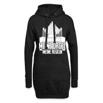 Meine Orgel meine Regeln Orgelspieler - Hoodie-Kleid - Schwarz - Vorne