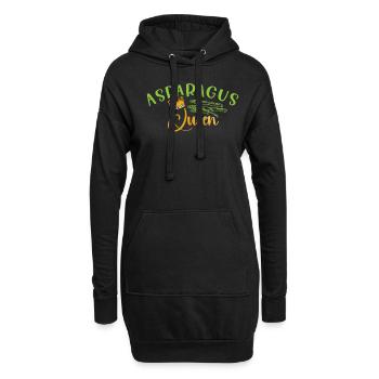 Spargelkönigin Vegetarisches Gemüse Veganer - Hoodie-Kleid - Schwarz - Vorne