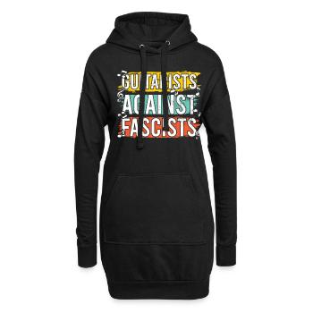 Bassistes contre racistes Bassistes contre droite - Sweat-shirt à capuche long Femme - noir - Devant