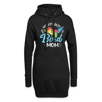 La meilleure maman perroquet oiseau du monde - Sweat-shirt à capuche long Femme - noir - Devant