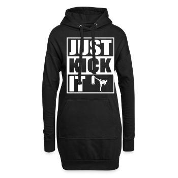 Kickboxer Martial Arts Kickboxing Kickboxen - Hoodie-Kleid - Schwarz - Vorne