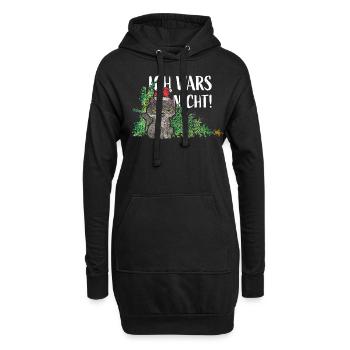 Katzen Christbaum Tannenbaum Anti Weihnachten - Hoodie-Kleid - Schwarz - Vorne