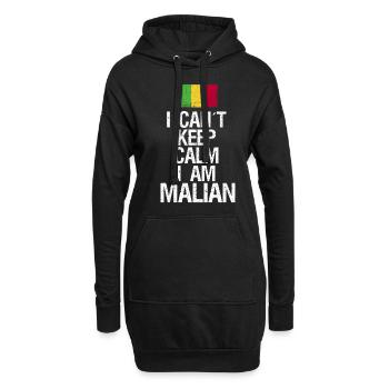 Je n’arrive pas à garder mon calme, je suis Malier - Sweat-shirt à capuche long Femme - noir - Devant