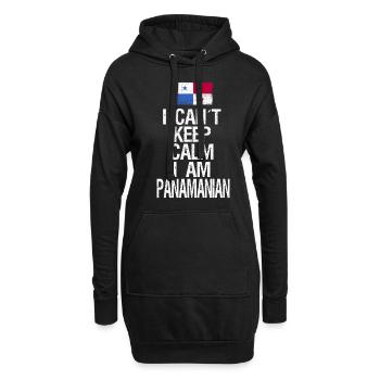 Je ne peux pas rester calme Je suis Panamese - Sweat-shirt à capuche long Femme - noir - Devant
