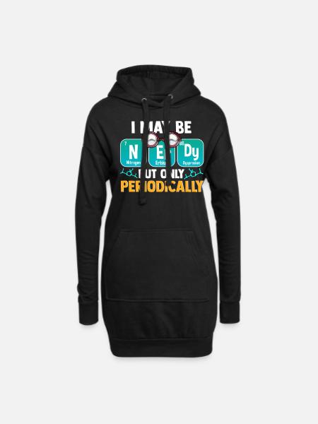 Nerd periodic table - Hoodie Dress - black