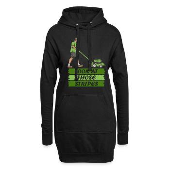 Regardez ces rayures Entretien de pelouse Citation pour jardin - Sweat-shirt à capuche long Femme - noir - Devant