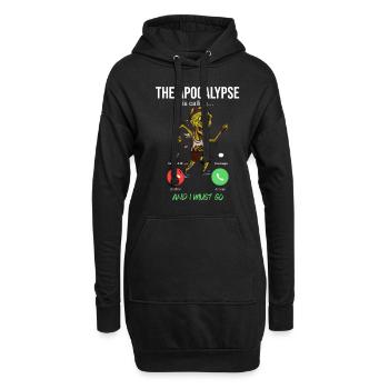 Apocalypse ruft Zombie Running Runner Halloween - Hoodie-Kleid - Schwarz - Vorne