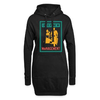 Unter Neuer Leitung Junggesellenabschied Ehe - Hoodie-Kleid - Schwarz - Vorne