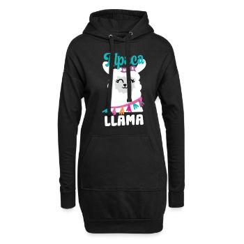 Alpaka Ist Kein - Hoodie-Kleid - Schwarz - Vorne