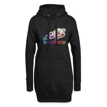 Doctor Ink-redible Incredible Funky Graphic - Hoodie-Kleid - Schwarz - Vorne