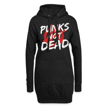 Punk Rock Pogo Anarchie Punks Punk Rocker Punk - Sweat-shirt à capuche long Femme - noir - Devant