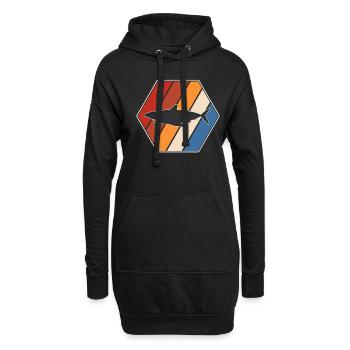 Hai Retro - Hoodie-Kleid - Schwarz - Vorne