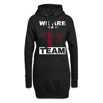 Pferd Reiter Reiten Pferde Liebe - Hoodie-Kleid - Schwarz - Vorne
