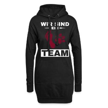 Hund, bester Feund Hundebesitzer Mann, Frau Hunde - Hoodie-Kleid - Schwarz - Vorne
