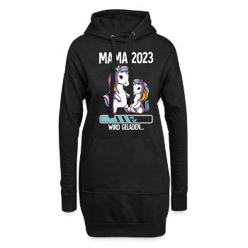 Werdende Mama 2023 - Hoodie-Kleid - Schwarz - Vorne