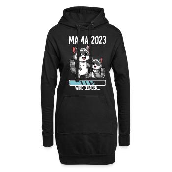 Werdende Mama 2023 - Hoodie-Kleid - Schwarz - Vorne