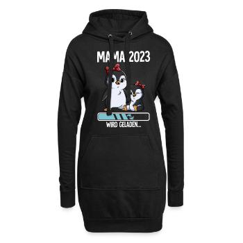 Werdende Mama 2023 - Hoodie-Kleid - Schwarz - Vorne
