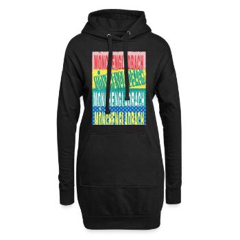 Mönchengladbach Deutschland Stadt Schrift Skyline - Hoodie-Kleid - Schwarz - Vorne