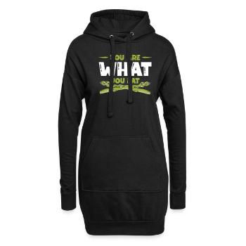 Vous êtes ce que vous mangez des asperges végétaliennes végétaliennes à base de plantes - Sweat-shirt à capuche long Femme - noir - Devant
