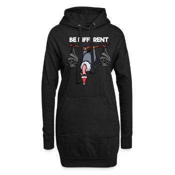 Be Different Aasgeier Vogel Fledermaus - Hoodie-Kleid - Schwarz - Vorne