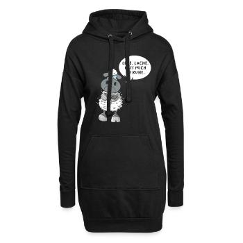Lebe Lache Lass Mich In Ruhe - Hoodie-Kleid - Schwarz - Vorne
