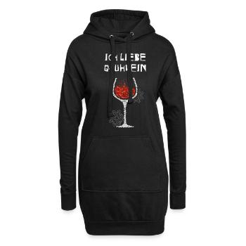 Glühwein Nikolaus Weinachtsmarkt Glühweinstand - Hoodie-Kleid - Schwarz - Vorne
