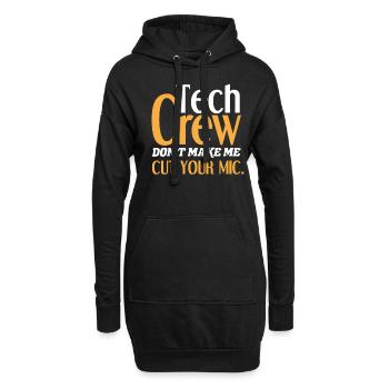 Équipe de techniciens de théâtre - Sweat-shirt à capuche long Femme - noir - Devant