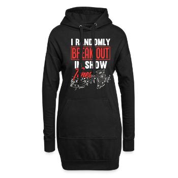 Musique de théâtre Citation Cadeau - Sweat-shirt à capuche long Femme - noir - Devant