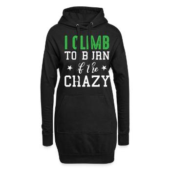 Escalade de bloc - I Climb To Burn Of Th - Sweat-shirt à capuche long Femme - noir - Devant
