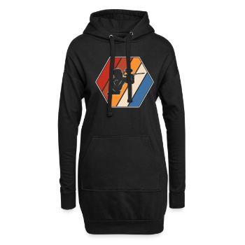 Paintball Rétro - Sweat-shirt à capuche long Femme - noir - Devant
