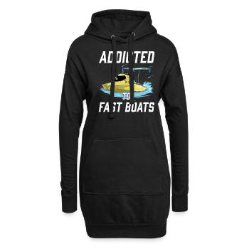 Drag Boat Racing I Drag Boat Driver Speedboat - Hoodie-Kleid - Schwarz - Vorne