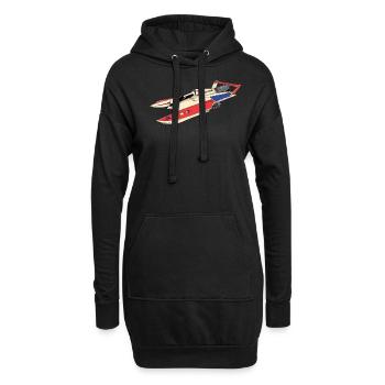 Drag Boat Racing I Drag Boat Driver Speedboat - Hoodie-Kleid - Schwarz - Vorne