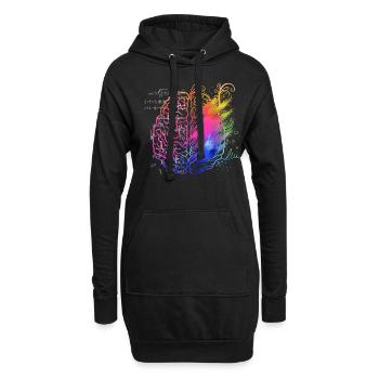 Professeur d’art cerveau, professeur de mathématiques - Sweat-shirt à capuche long Femme - noir - Devant