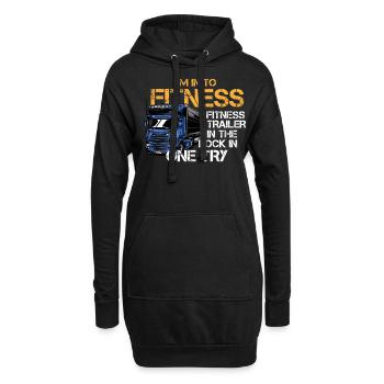 LKW -Fahrer, Trucker, Fahrwagen Fahren - Hoodie-Kleid - Schwarz - Vorne