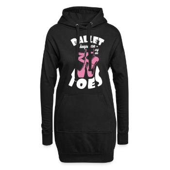 Le ballet me garde sur mes gardes Professeur de ballet - Sweat-shirt à capuche long Femme - noir - Devant