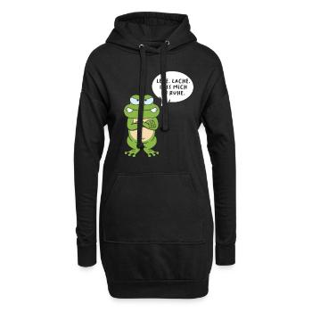 Lebe Lache Lass Mich In Ruhe - Hoodie-Kleid - Schwarz - Vorne