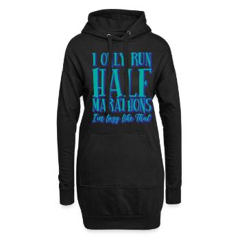 I Only Run Half Marathons, I'm Lazy Like That 4 - Hoodie-Kleid - Schwarz - Vorne