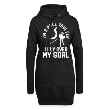 Lustiger Stabhochsprung Stabhochsprung - Hoodie-Kleid - Schwarz - Vorne