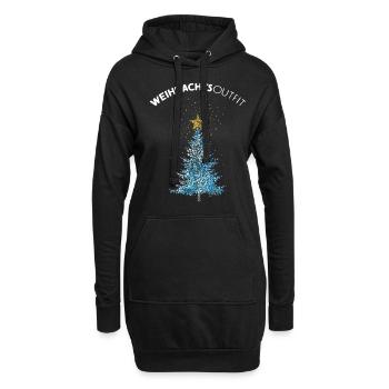 Tannenbaum Weihnachtsbaum Christbaum Tanne - Hoodie-Kleid - Schwarz - Vorne