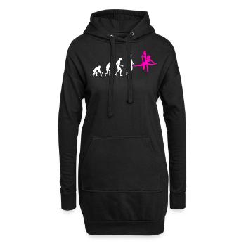 Aerial Silk Evolution - Acrobaties aériennes sur soie - Sweat-shirt à capuche long Femme - noir - Devant