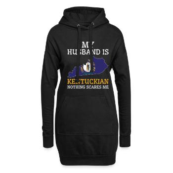 Rien ne me fait peur Kentuckian mari Kentucky - Sweat-shirt à capuche long Femme - noir - Devant