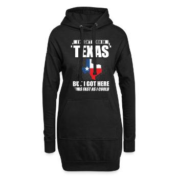 Ich Wurde Nicht In Texas Texan Usa America Geboren - Hoodie-Kleid - Schwarz - Vorne